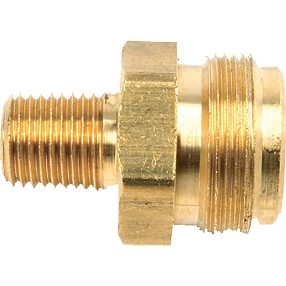 Mr. Heater Brass 1/4in Male Pipe Thread x 1in-20 Male Throwaway Cylinder Thread