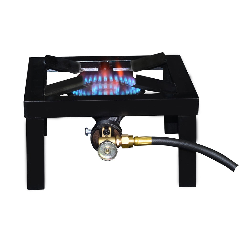 Black Iron 15,000 BTU Single Burner Propane Camping Stove