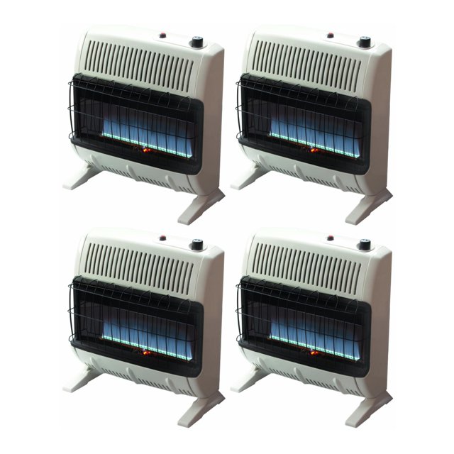 Mr. Heater 30,000 BTU Blue Flame Natural Gas Heater with Blower (4Pack