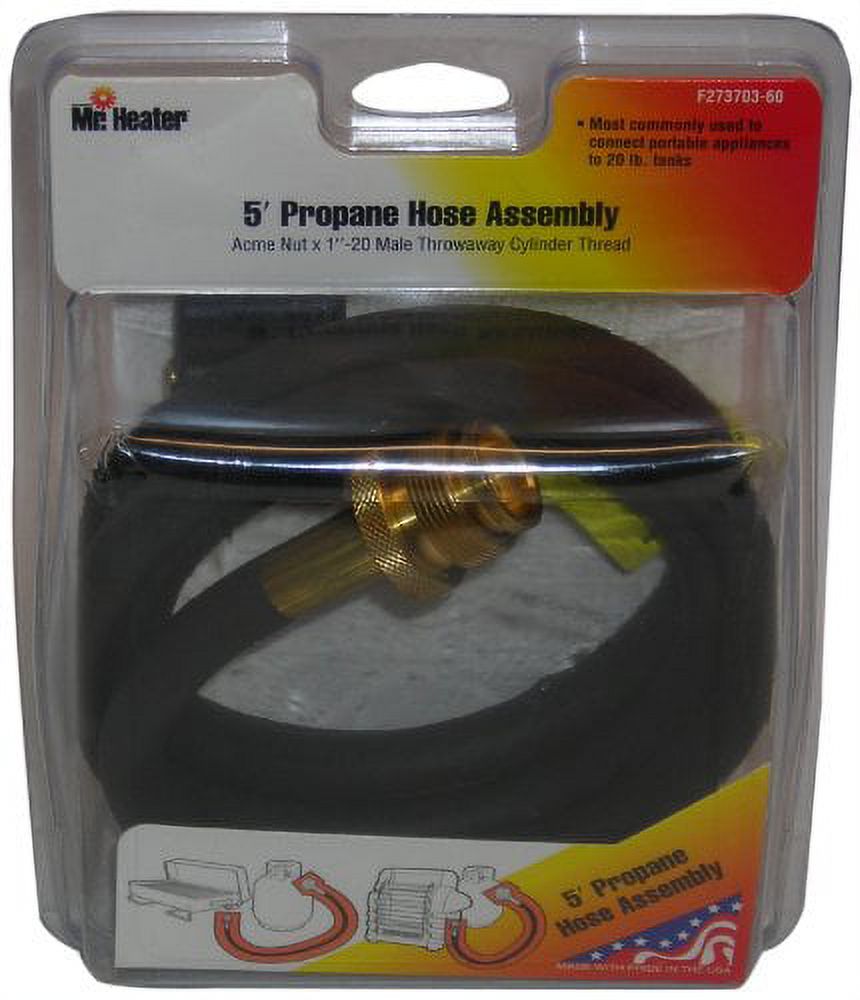 Mr. Heater 5Foot Propane Hose Assembly, Acme Nut x 1 by 20 Male