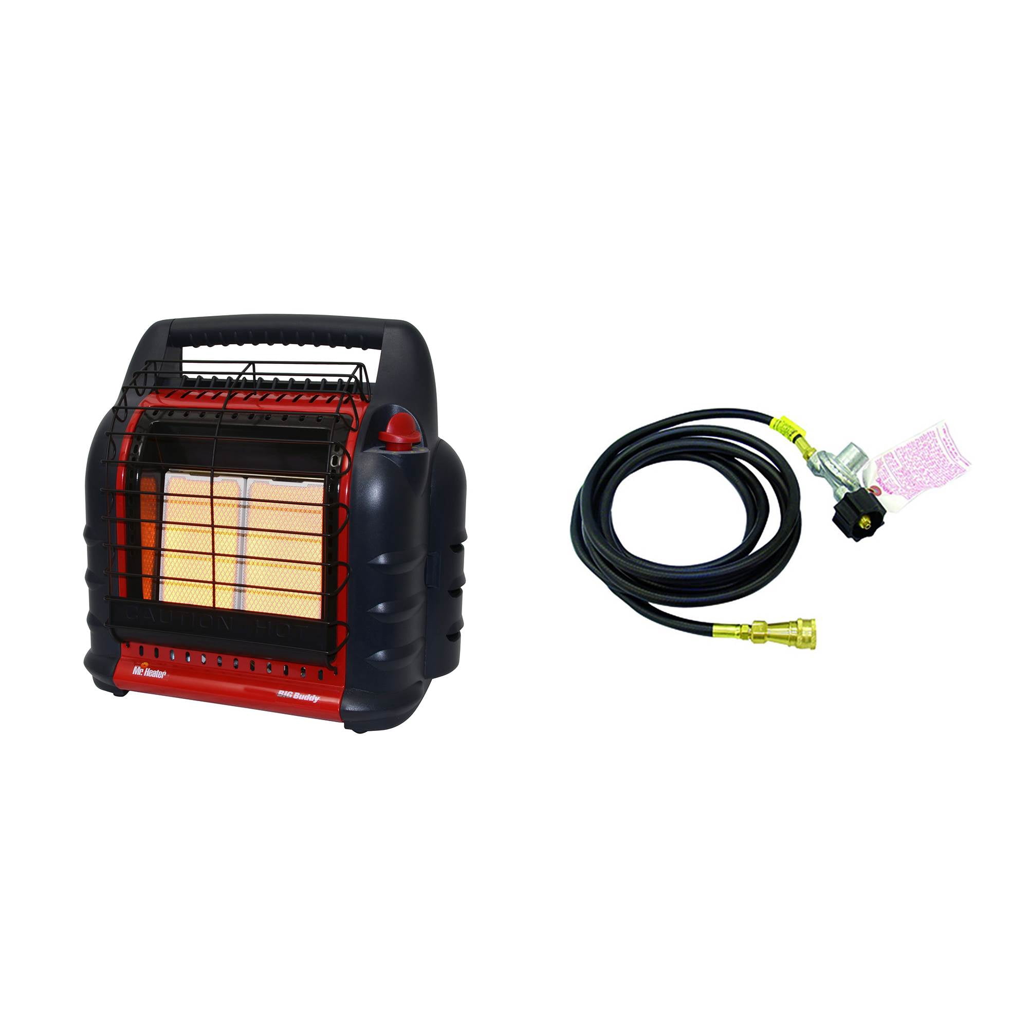 Mr. Heater Big Buddy Portable Propane Heater and Adapter Hose with  Regulator - Walmart.com