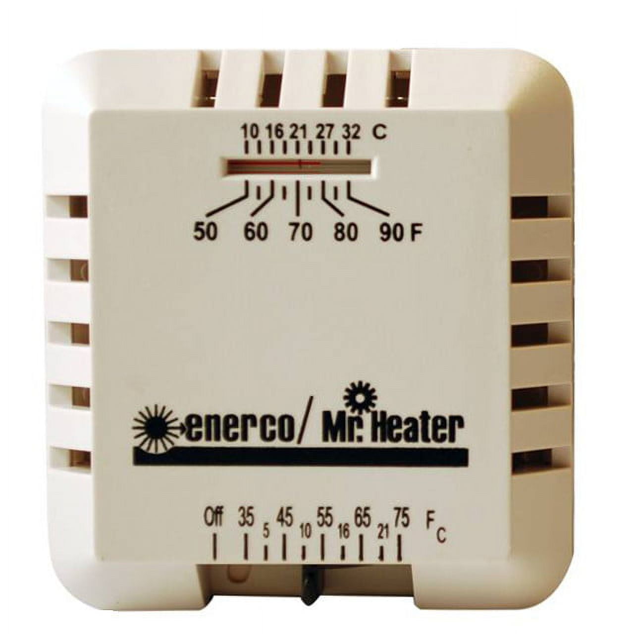 Tan Square Low Voltage Thermostat for Heaters