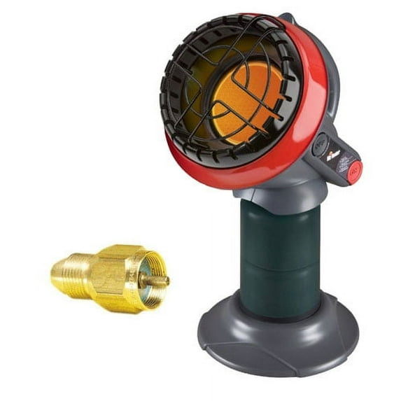 Mr. Heater F215100 MH4B "Little Buddy" 3800-BTU Indoor-Safe Propane Heater w/ Propane One Pound Tank Refill Adapter
