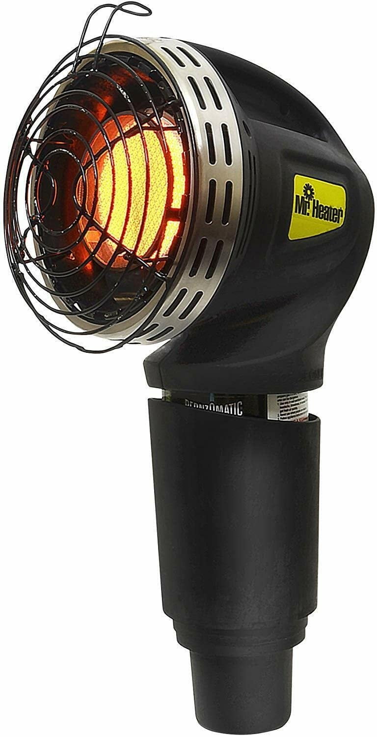 Black and Silver Portable Propane Golf Cart Heater