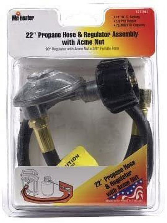 Mr Heater Hose And Regulator Assembly Appliance End Fitting X 3/8 " Ff 22 "