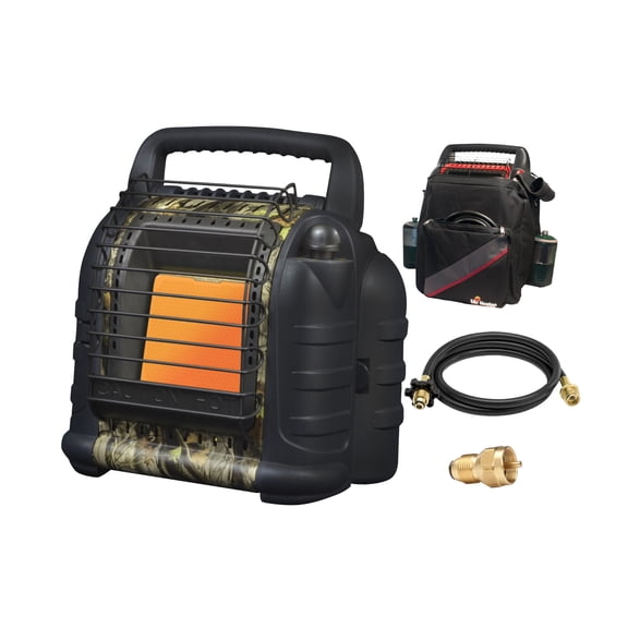 Mr. Heater Hunting Buddy Portable Heater Bundle with Hose, Adaptor and Carry Bag (4 Items)