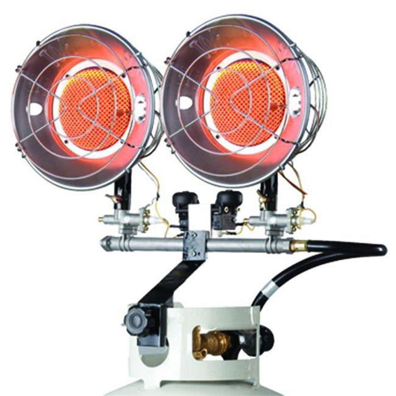 30,000 BTU Grey Steel Double Tank Top Propane Heater
