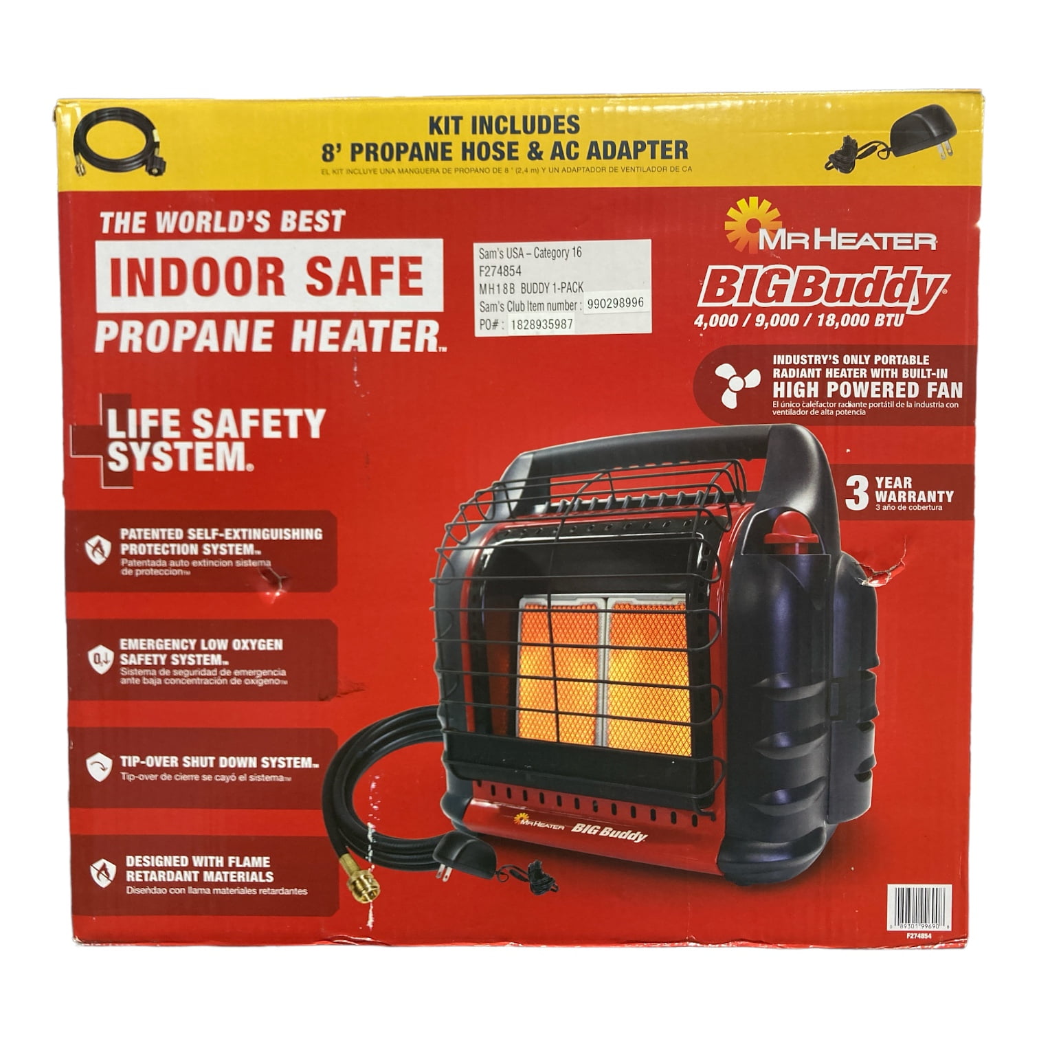 Mr. Heater Big Buddy Indoor 18,000 BTU Propane Radiant Space Heater for