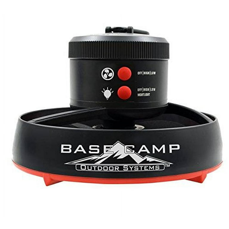 Heater Portable Camp Tent Fan with LED Light, Battery Operated