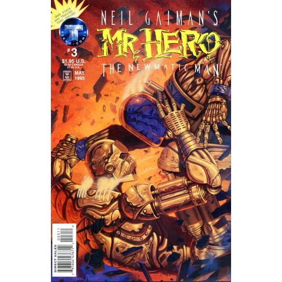 Mr. Hero-The Newmatic Man (Neil Gaiman's , 1st Series) #3 Gold Variant VF ; Tekno Comic Book