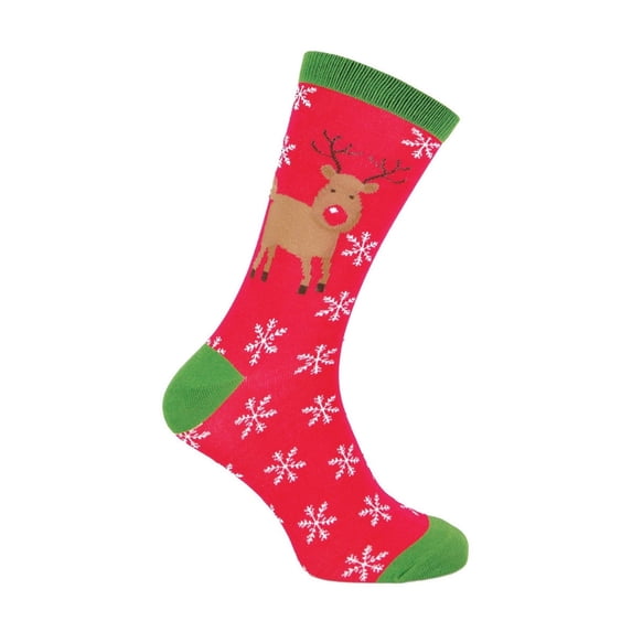 Mr Heron - Mens Christmas Socks | Bamboo Socks | Ruldoph & Santa Patterned Socks | Gift for Him