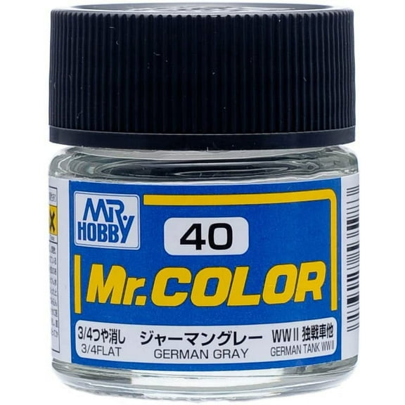 Mr. Hobby C40 Mr. Color Flat German Gray Lacquer Paint 10ml