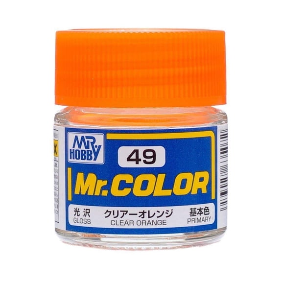 Mr. Hobby C49 Mr. Color Clear Gloss Orange Acrylic Paint 10ml