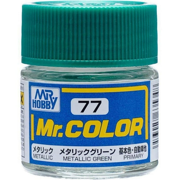 Mr. Hobby C77 Mr. Color Metallic Green Acrylic Paint 10ml