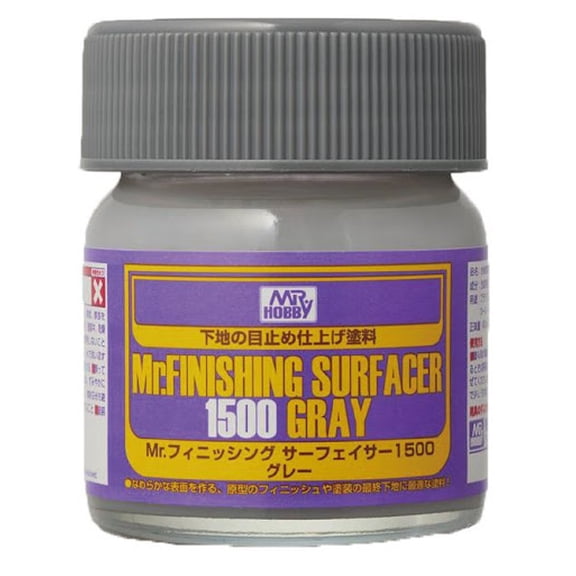 Mr. Hobby Mr. Finishing Surfacer 1500 Gray 40mL Bottle