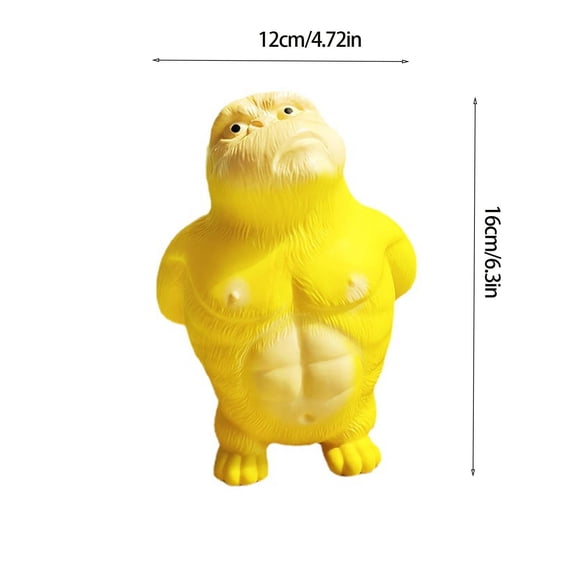 Mr. Huang Gorilla Pinching Music Slow Gift PU Stress Relief Tool for Office Workers, Reusable Anxiety Relief Ball with Popping Sound