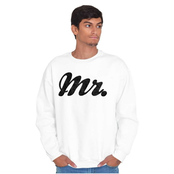 Mr Husband To Be Newlywed Groom Men's Big & Tall Crewneck Sweatshirt Brisco Brands 4X