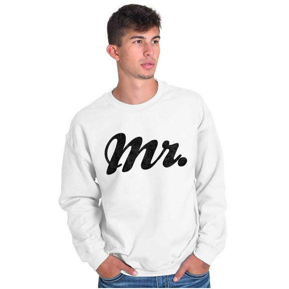 Mr Husband To Be Newlywed Groom Men's Big & Tall Crewneck Sweatshirt Brisco Brands 5X
