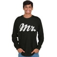 thumbnail image 1 of Mr Husband To Be Newlywed Groom Men's Long Sleeve Tee T Shirt Brisco Brands M, 1 of 6
