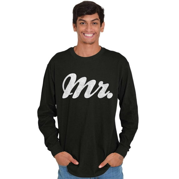 Mr Husband To Be Newlywed Groom Men's Long Sleeve Tee T Shirt Brisco Brands M