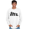 thumbnail image 1 of Mr Husband To Be Newlywed Groom Men's Long Sleeve Tee T Shirt Brisco Brands S, 1 of 6