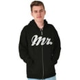 thumbnail image 1 of Mr Husband To Be Newlywed Groom Zip Hoodie Sweatshirt Men Brisco Brands M, 1 of 6