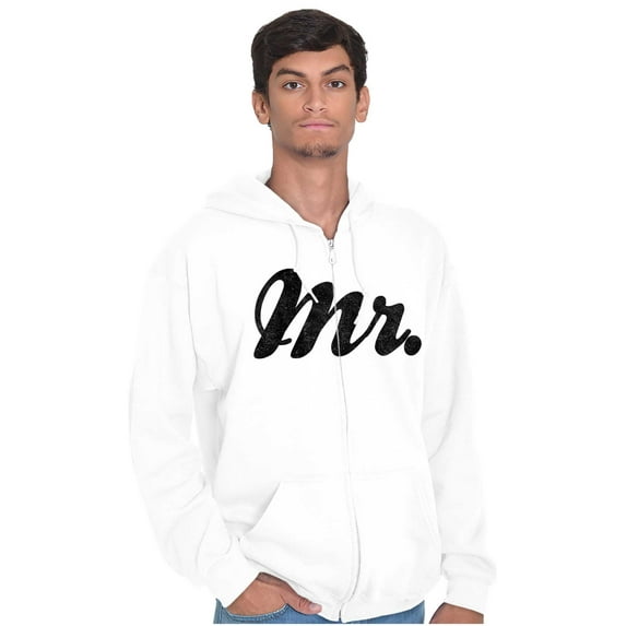 Mr Husband To Be Newlywed Groom Zip Hoodie Sweatshirt Men Brisco Brands S