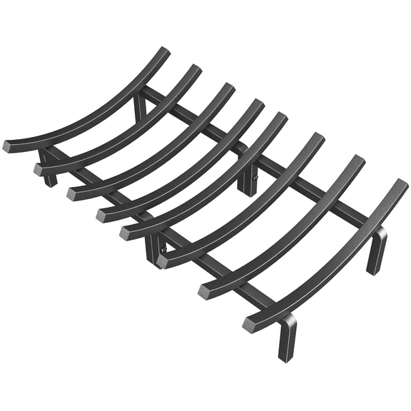 Mr IRONSTONE 24 inch Connectable Fireplace Grate, Modular Log Rack System, Expandable Wood Holder with Interlocking Design, Black