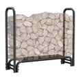 thumbnail image 2 of Black Outdoor Waterproof Metal Garden Storage Shed Firewood Storage Shed Metal Log Store 157cmh 2 of 9