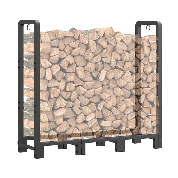 Redstone Log Rack Mr IRONSTONE, Firewood Rack, 4ft, Heavy Duty Adjustable Indoor Outdoor ...