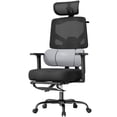 thumbnail image 1 of Mr IRONSTONE Ergonomic Office Chair with Footrest, Heavy Duty 400lbs Mesh Desk Chair with 3-Zone Lumbar Support, 145 Degree Reclining Computer Chair with Multi-Axis Armrests, Black, 1 of 9