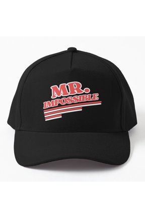 Mr Impossible Baseball Cap, Bold Character Statement Graphic Design, Classic Hat