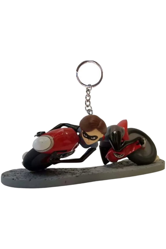 Mr Incredible Elastigirl PVC Key Ring Keychain Figure Ornament Figurine Charm 4