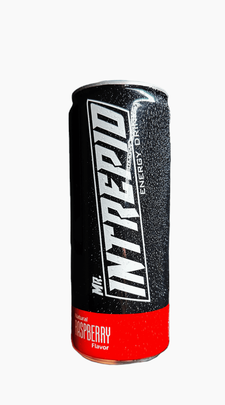 Mr. Intrepid Raspberry Caffeine Added Energy Drink, 24 Count, 11.16 fl oz
