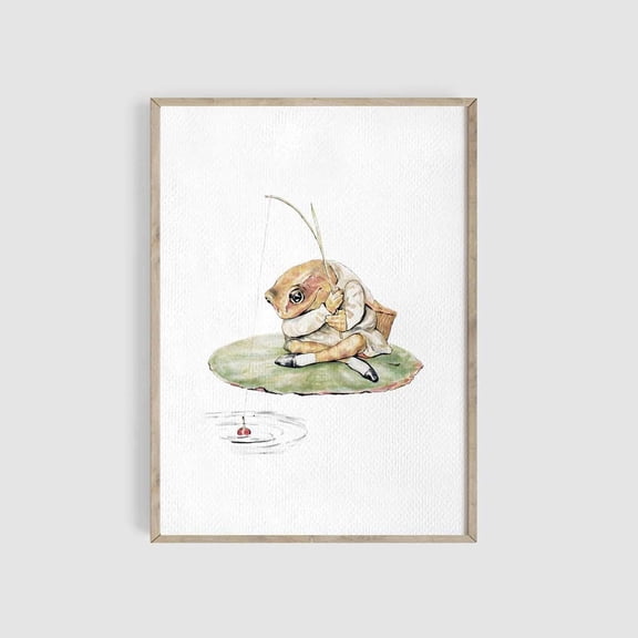 Mr. Jeremy Fisher Baby Nursery Art Beatrix Potter Peter Rabbit Nursery Decor Baby Shower Gift Fine Art
