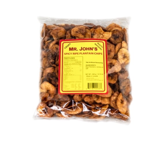 Mr. John Mr Johns Ripe Spicy Plantain Chips - 400g, Crispy & Flavorful Snack