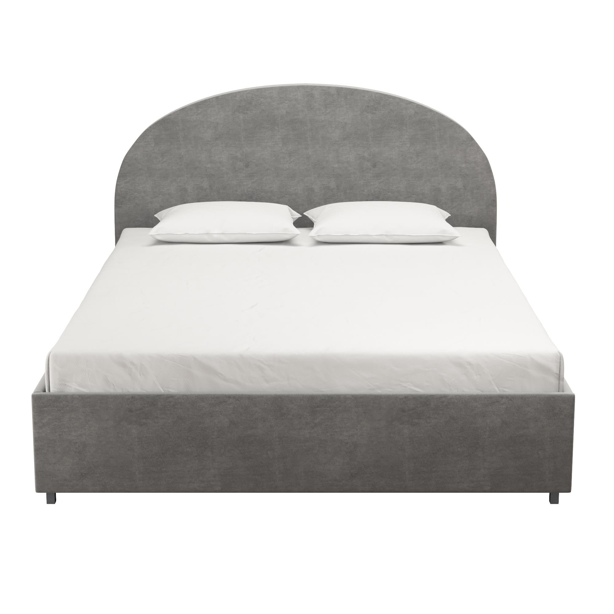 Mr. Kate Moon Upholstered Bed with Storage, Queen Size Frame, Light ...