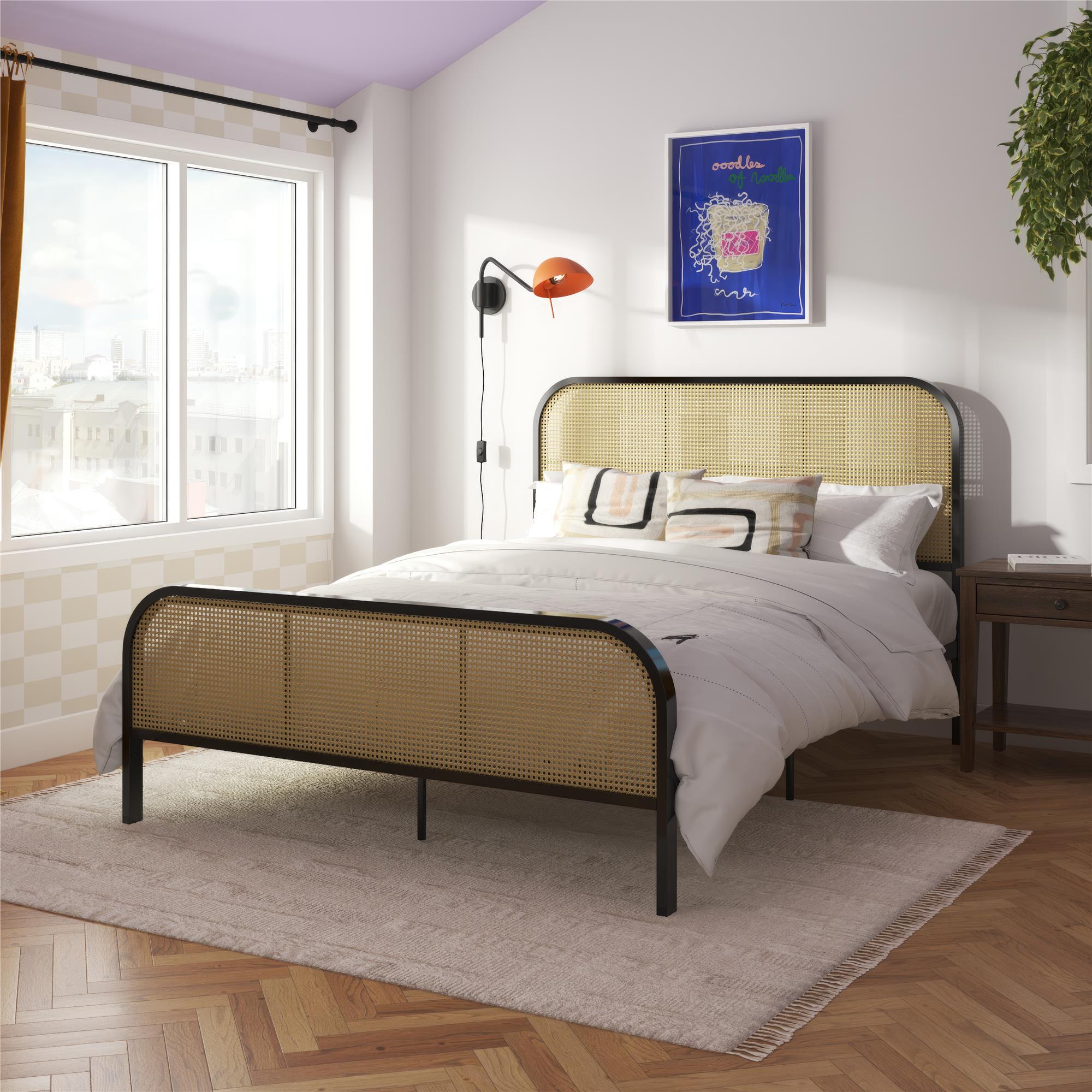 Mr. Kate Daphne Upholstered Bed with Headboard and Modern Platform