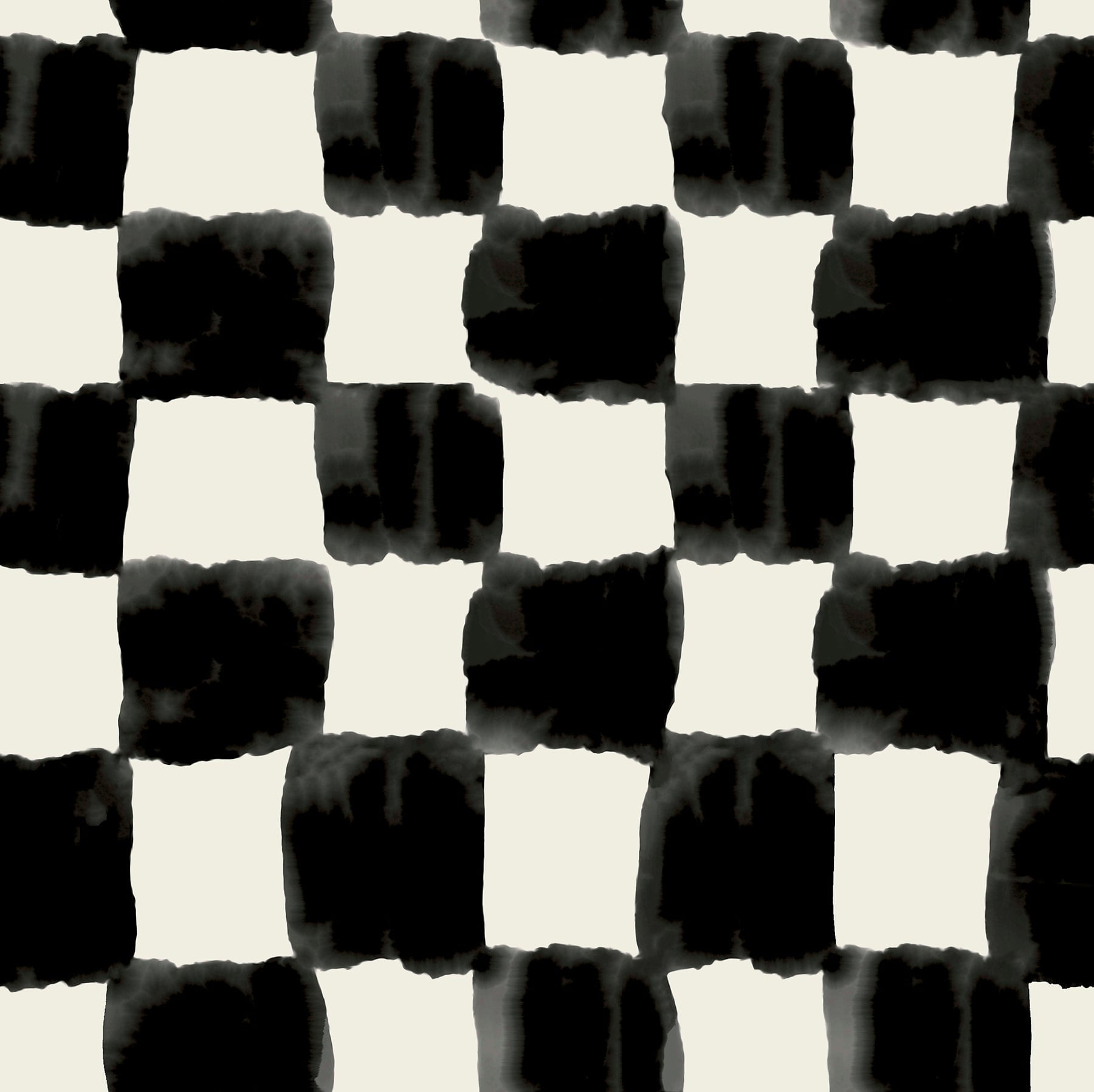 Mr. Kate Tess Watercolor Checker Peel and Stick Wallpaper by RoomMates, 1 Roll, Soft Black