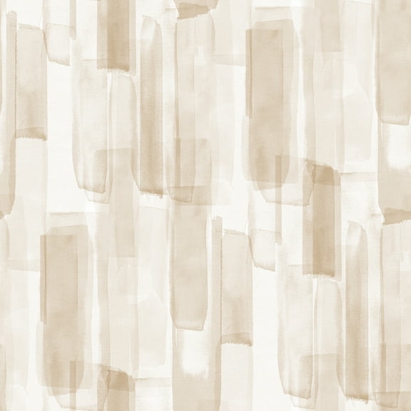 Mr. Kate Watercolor Glass Neutral Beige Peel and Stick Wallpaper
