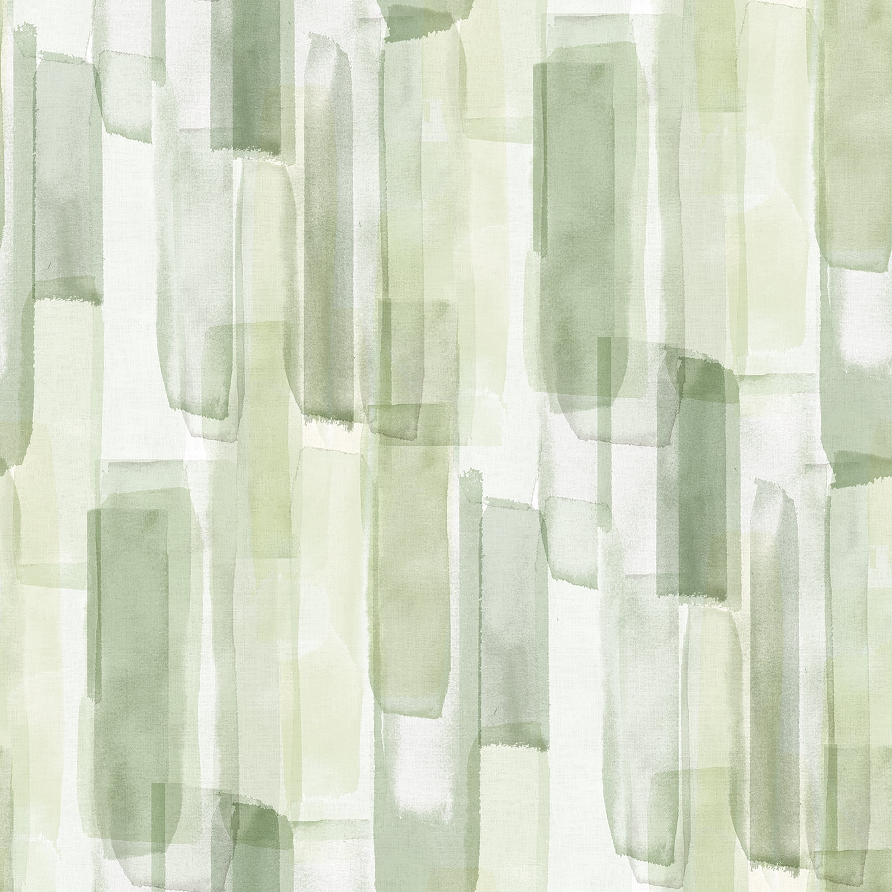Mr. Kate Watercolor Glass Olive Green Peel and Stick Wallpaper