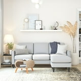 Mr. Kate Winston Reversible Sofa Sectional, Light Gray Linen - Walmart.com