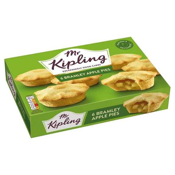 Mr Kipling Cakes Bramley Apple Pies 6pk 377g (Pack of 3)