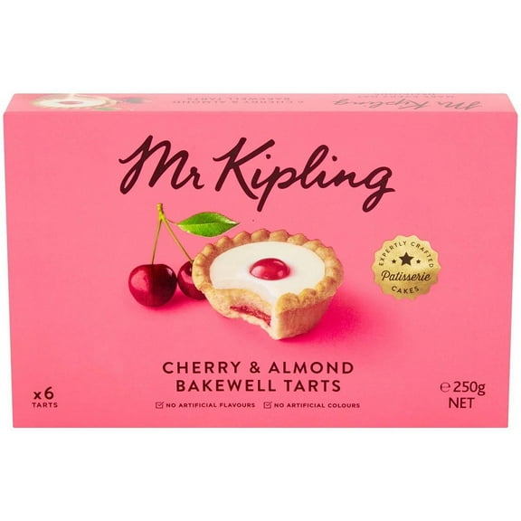 Mr Kipling Cherry and Almond Bakewell 6pk (Pack of 2)