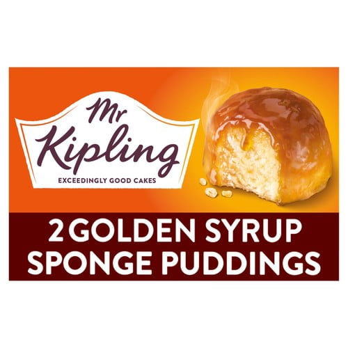 Mr Kipling Golden Syrup 2 Sponge Puddings, British Import (Pack of 3)