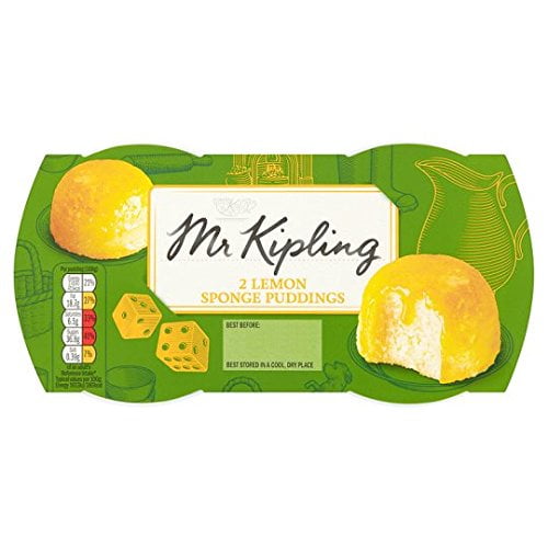 Mr Kipling Lemon Sponge Pudding Cake Dessert 2x95g, Imported from Britain