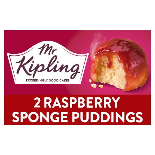 Mr Kipling Raspberry 2 Sponge Puddings, British Import (Pack of 3)