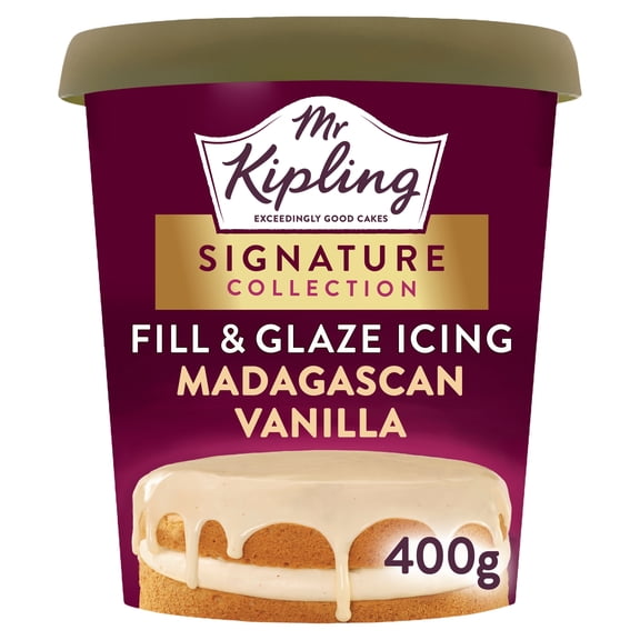 Mr Kipling Signature Madagascan Vanilla Fill & Glaze Icing 400g, Imported from Britain