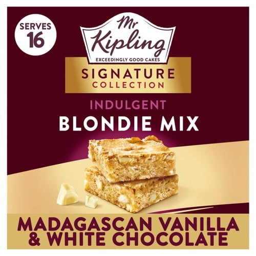 Mr Kipling Signature Madagascan Vanilla & White Choc Blondie Mix 368g, British Import (Pack of 2)