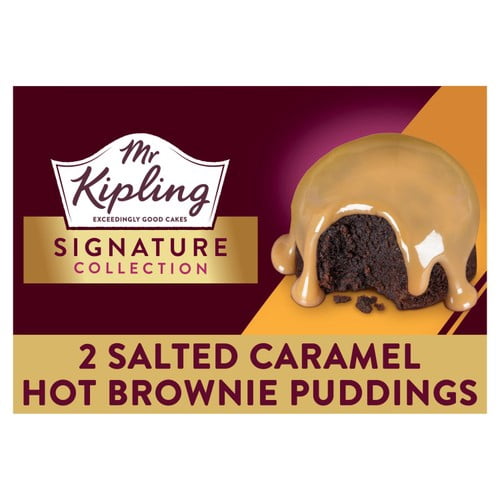 Mr Kipling Signature Salted Caramel 2 Brownie Puddings, British Import (Pack of 3)